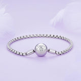 925 Sterling Silver Bracelet 19cm with CZ Stones for Women