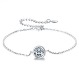 925 Sterling Silver & Platinum Plated CZ Bracelet for Women