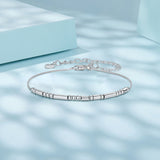 925 Sterling Silver White Gold Plated Bracelet 15+6cm for Women