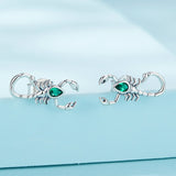 925 Sterling Silver Earrings with Pavé Setting CZ and Oxidized Finish for Women