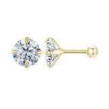 925 Sterling Silver Pavé Setting CZ Earrings for Women