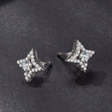 925 Sterling Silver Moissanite 0.1ct Earrings for Women