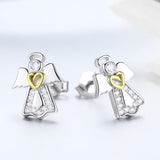 925 Sterling Silver Plated Platinum Gold Earrings for Women