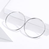 925 Sterling Silver Plated Platinum Earrings 3cm for Women