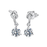 925 Sterling Silver Moissanite 0.50 Carat Earrings for Women