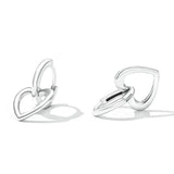 925 Sterling Silver Earrings for Women - Oxidized - 1.9x1.2cm