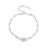 S925 Sterling Silver Pavé CZ Plated Bracelet for Women
