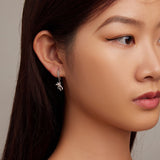 925 Sterling Silver Plated Platinum Earrings