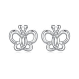 925 Sterling Silver Plated White Gold Earrings