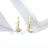 925 Sterling Silver and Gold Plated Pavé Setting CZ Earrings for Women