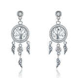 925 Sterling Silver Oxidized Pavé Setting CZ Earrings