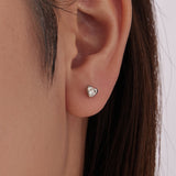 925 Sterling Silver Moissanite Earrings 0.5cm for Women