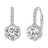925 Sterling Silver Moissanite 6.5 Carat Earrings for Women