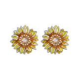 925 Sterling Silver Enamel & Glass Earrings for Women