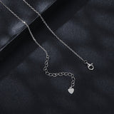 925 Sterling Silver 0.6 Carat Moissanite Pendant Necklace for Women