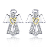925 Sterling Silver Plated Platinum Gold Earrings for Women