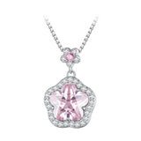 925 Sterling Silver Necklace with 19*13mm CZ Pendant