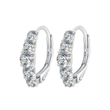 925 Sterling Silver Moissanite Earrings 13*4mm for Women