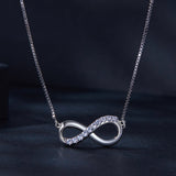 925 Sterling Silver Moissanite 1.5mm Necklace 400+50mm for Women