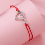 925 Sterling Silver White Gold Plated Bracelet with CZ Pavé Setting, 15+6cm Length for Women