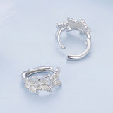 S925 Sterling Silver Earrings with Plated Platinum for Women