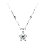 925 Sterling Silver 5mm Moissanite Necklace for Women