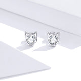 925 Sterling Silver Plated Platinum CZ Earrings for Women