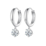 S925 Sterling Silver 0.50 Carat Moissanite Earrings for Women