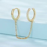 S925 Sterling Silver Earrings with Pavé Setting CZ for Women