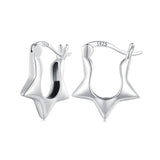 S925 Sterling Silver Earrings for Women - Oxidized Silver, 17x4mm