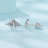 925 Sterling Silver Earrings with Oxidized Finish, 0.7*1.1cm