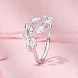 925 Sterling Silver White Gold Plated Pavé Setting CZ Ring for Women