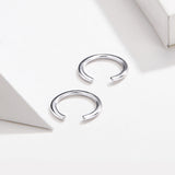 925 Sterling Silver Earrings with Platinum Plating, 1.3cm for Women