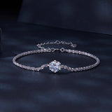 925 Sterling Silver 1 Carat Moissanite Bracelet for Women