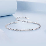 925 Sterling Silver + White Gold Plated Bracelet
