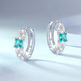 925 Sterling Silver Pavé Setting CZ Earrings for Women