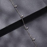 925 Sterling Silver & Moissanite Bracelet for Women - 15+6cm, Plated White Gold