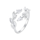 925 Sterling Silver White Gold Plated Pavé Setting CZ Ring for Women