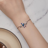 925 Sterling Silver Enamel Bracelet with Pavé Setting CZ