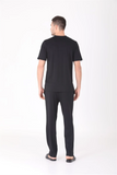 Ds Damat 4-Piece Combed Cotton Pajama Set in Black