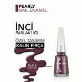 Flormar Pearly Chrome Purple Shimmer Nail Polish PL418 11ml