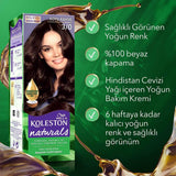 Wella Koleston Naturals 3/0 Dark Brown Hair Dye: Long Lasting Color & Gray Coverage with Coconut Oil for Intense Shine