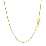 Diamond Cut Bar Links Pendant Chain in 14k Yellow Gold (1.3mm)