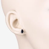 1.60 Carat Genuine Blue Sapphire 10K Yellow Gold Earrings