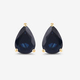 1.60 Carat Genuine Blue Sapphire 10K Yellow Gold Earrings