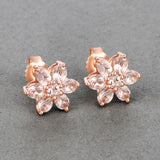 1.98 Carat Genuine Morganite 10K Rose Gold Earrings