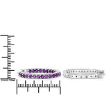 1.44 Carat Genuine Amethyst .925 Sterling Silver Earrings
