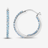 1.73 Carat Genuine Swiss Blue Topaz .925 Sterling Silver Earrings