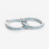 1.73 Carat Genuine Swiss Blue Topaz .925 Sterling Silver Earrings