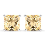 3.06 Carat Genuine Citrine .925 Sterling Silver Earrings